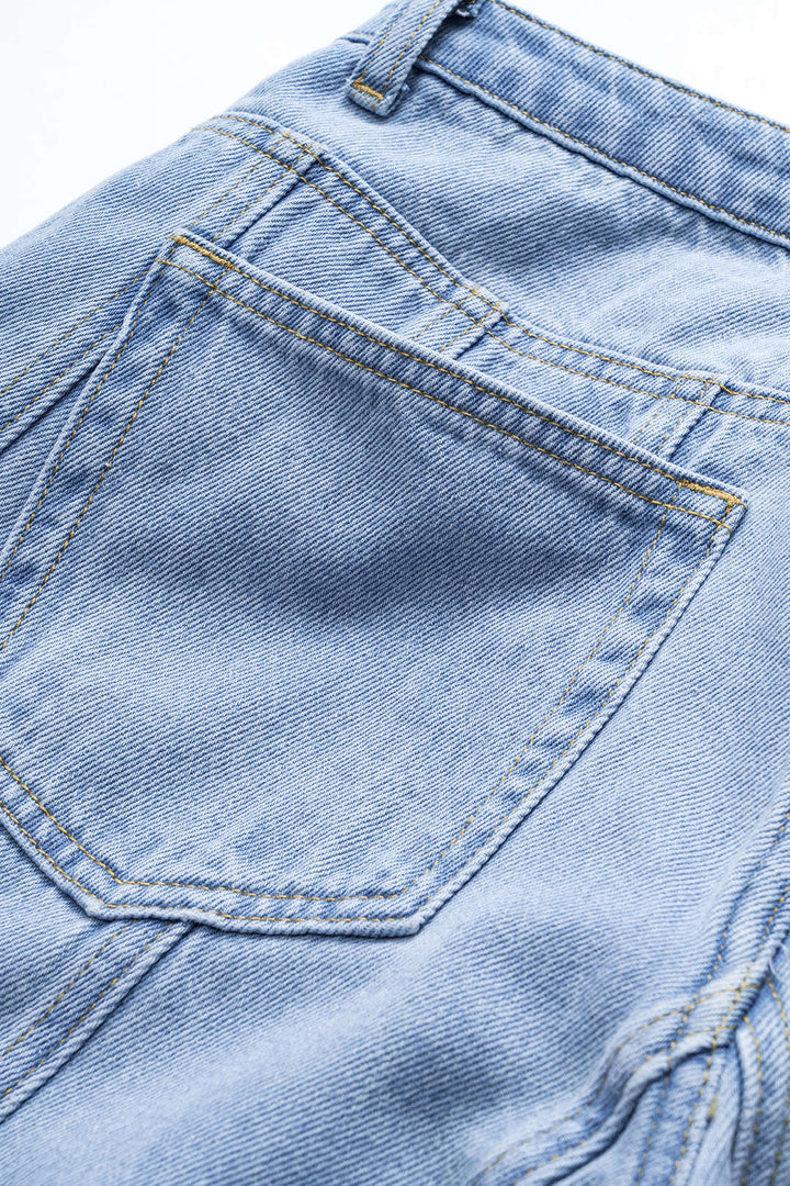 Džínové kalhoty s širokými nohavicemi