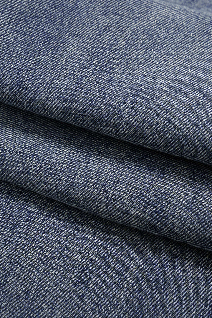 Džíny z denimu s mozaikovým designem