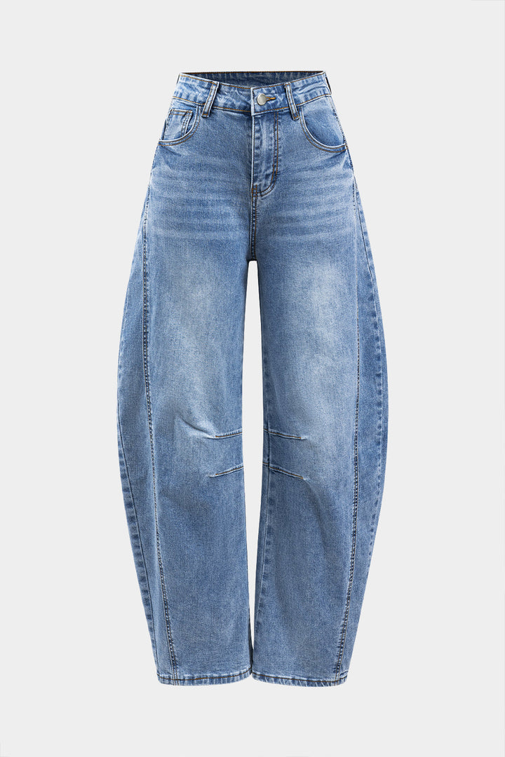 Džínové kalhoty Barril s knoflíkovou kapsou z denimu