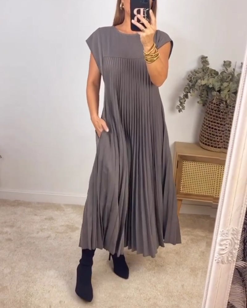 Tereza – Elegantní plisované šaty pro každodenní styl
