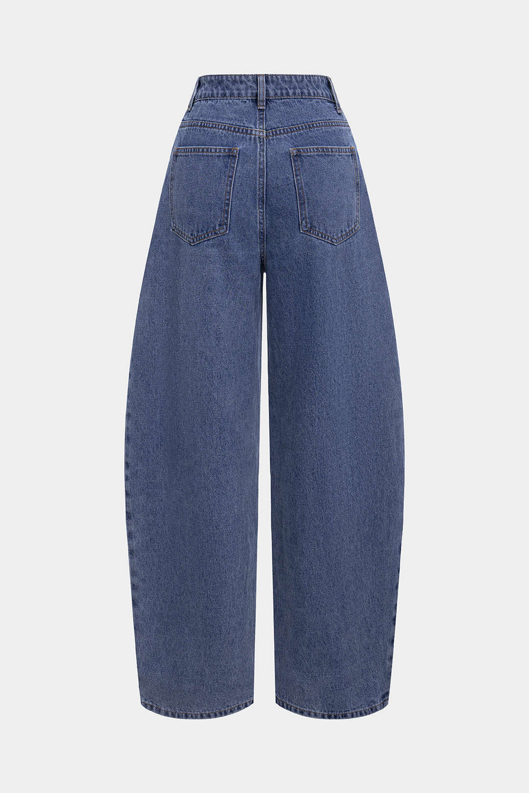 Džíny s Vysokým Pasem a Detaily Šití v Denim