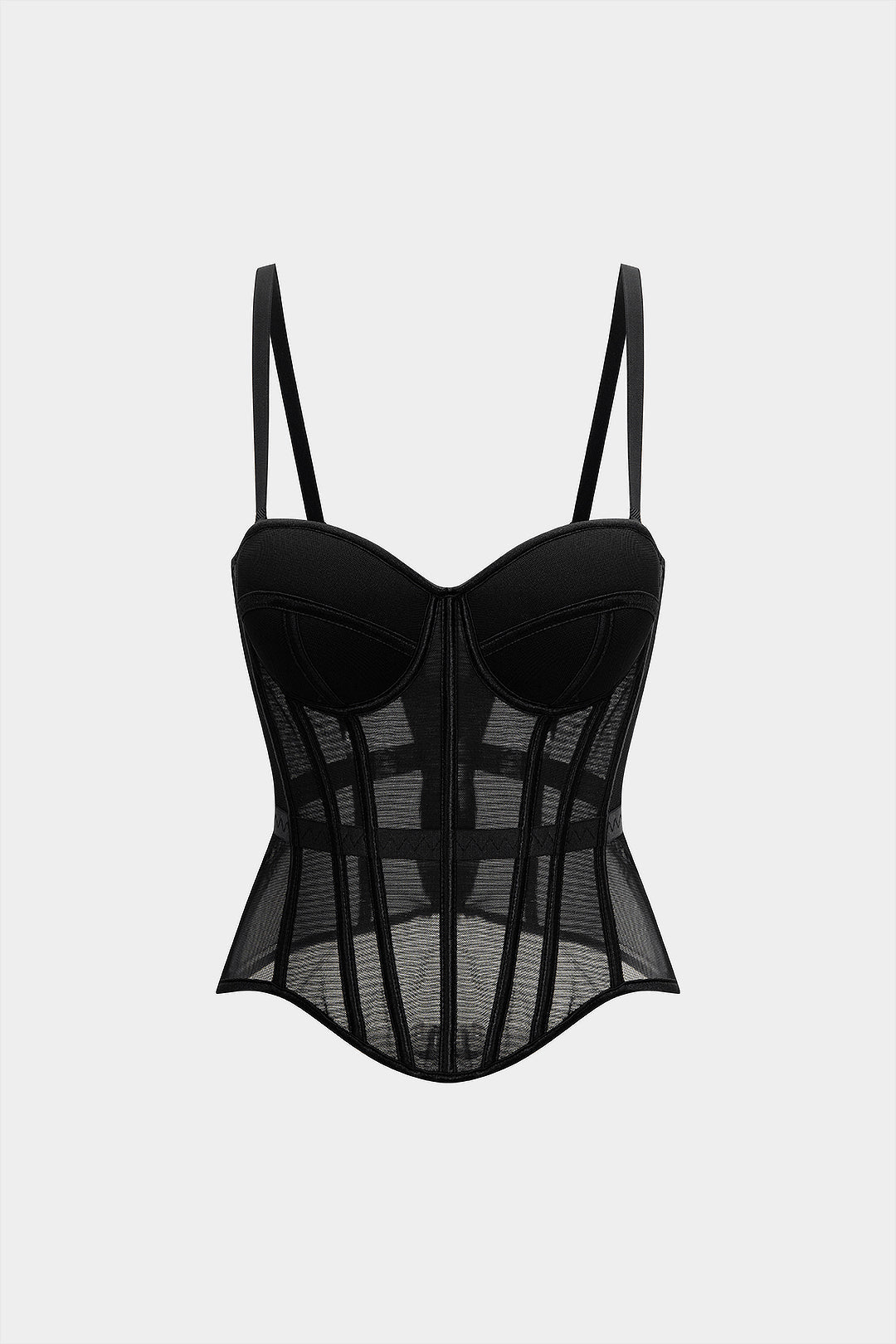 Nejlepší korzetový bustier z síťoviny pro Cami