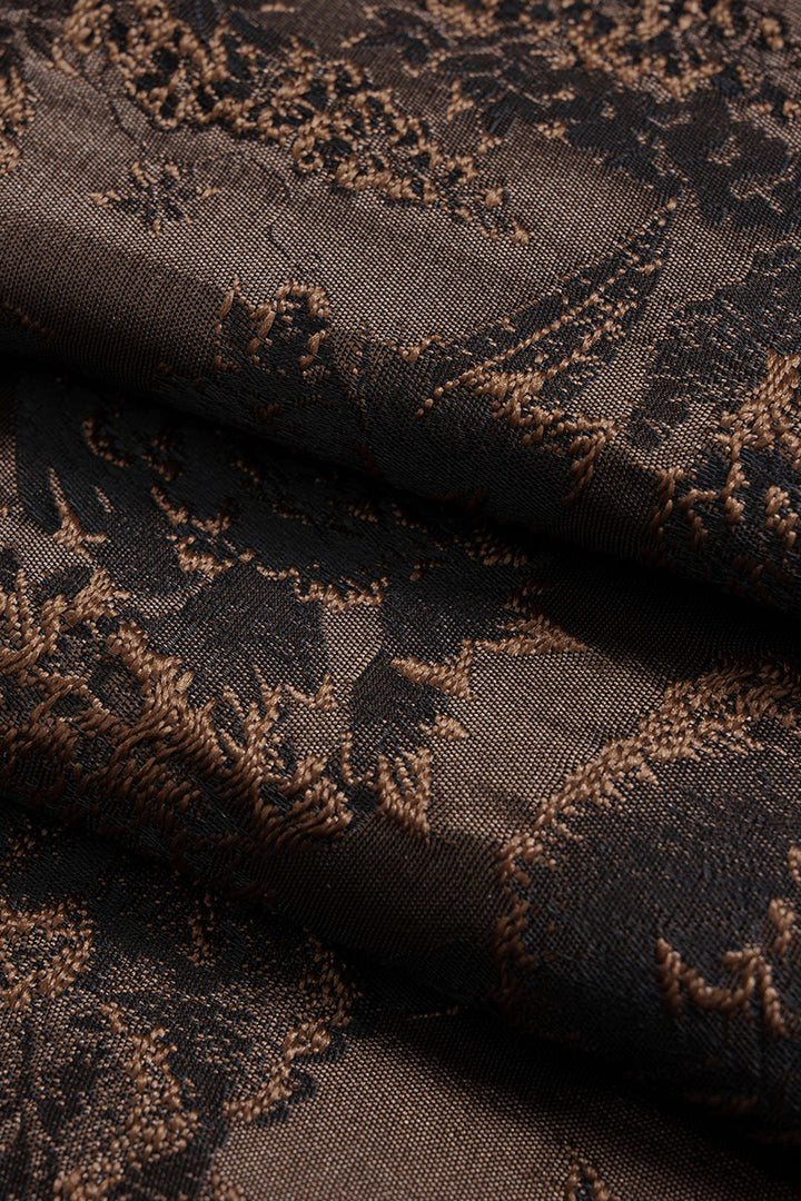 Košile s dlouhým rukávem s květinovým vzorem Jacquard