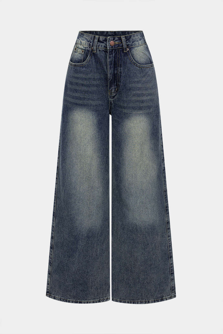 Džíny z denimu s rovný střihem