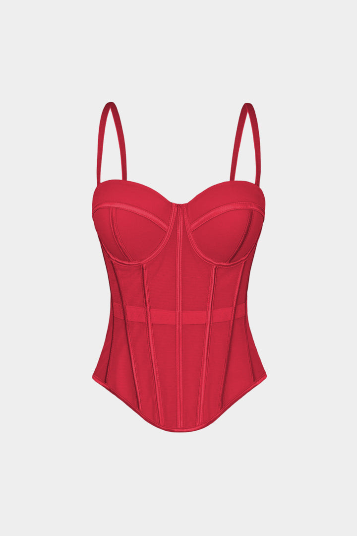 Nejlepší korzetový bustier z síťoviny pro Cami