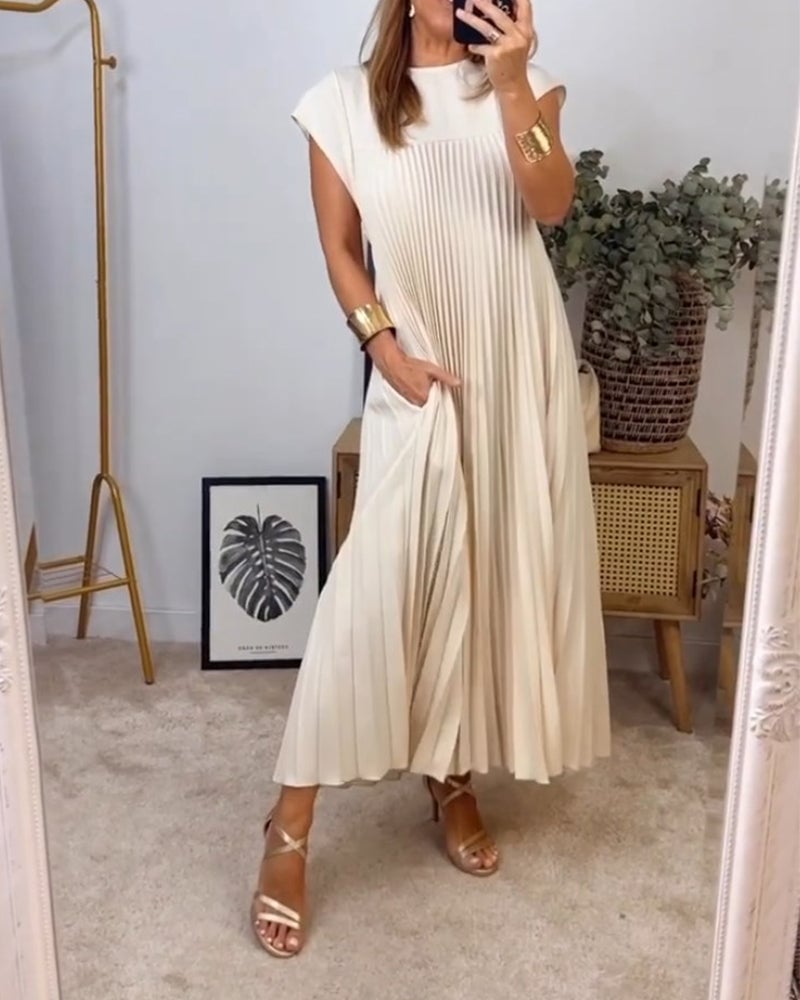 Tereza – Elegantní plisované šaty pro každodenní styl