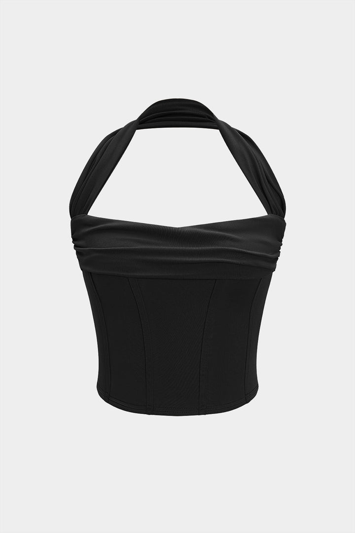 Nejlepší top s řasením a halter krkem