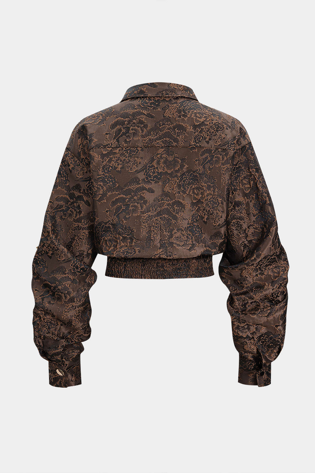 Košile s dlouhým rukávem s květinovým vzorem Jacquard