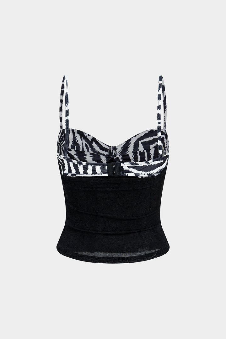 Nejlepší Cami Bustier se Zebra potiskem