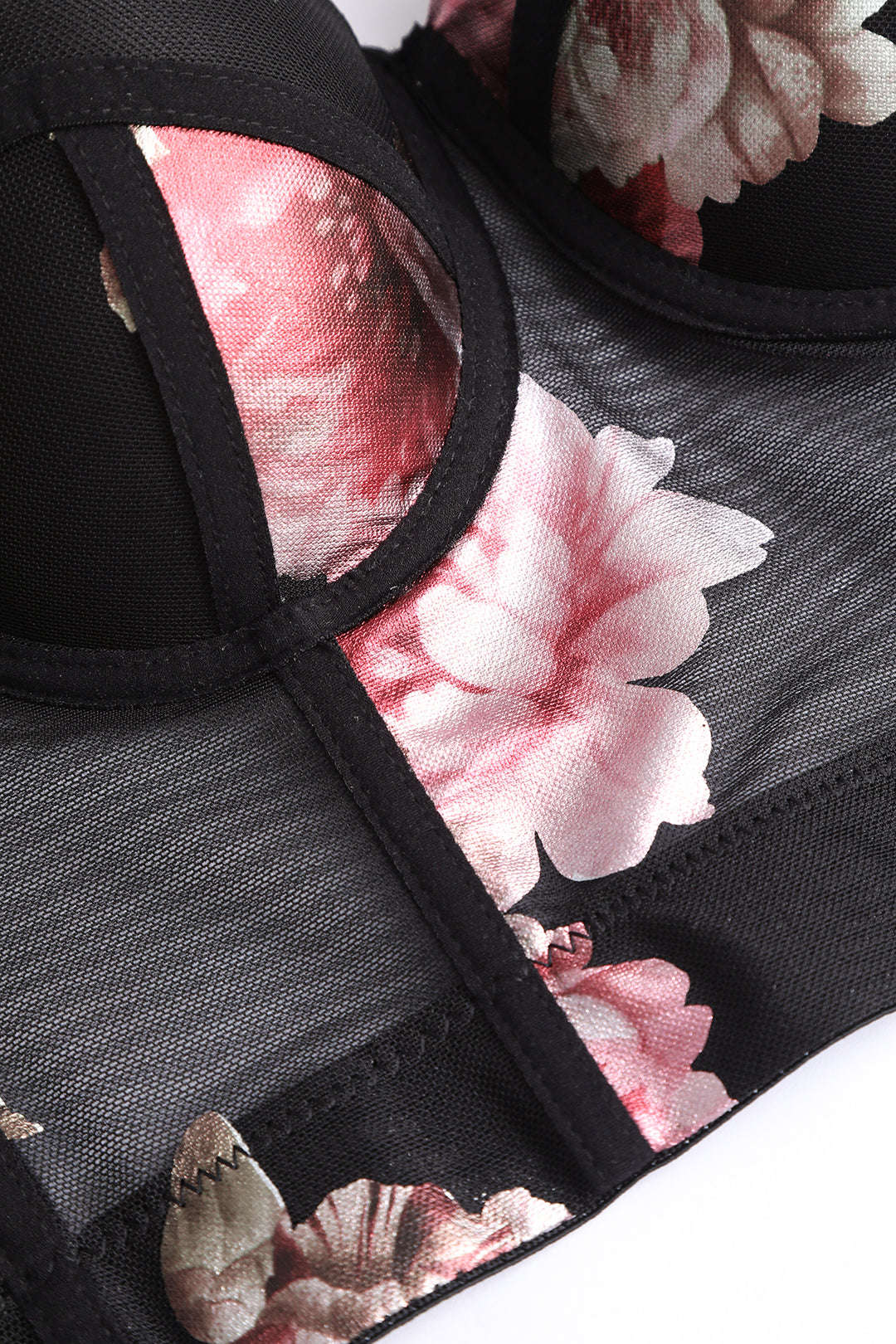 Květinový tiskový bustier top