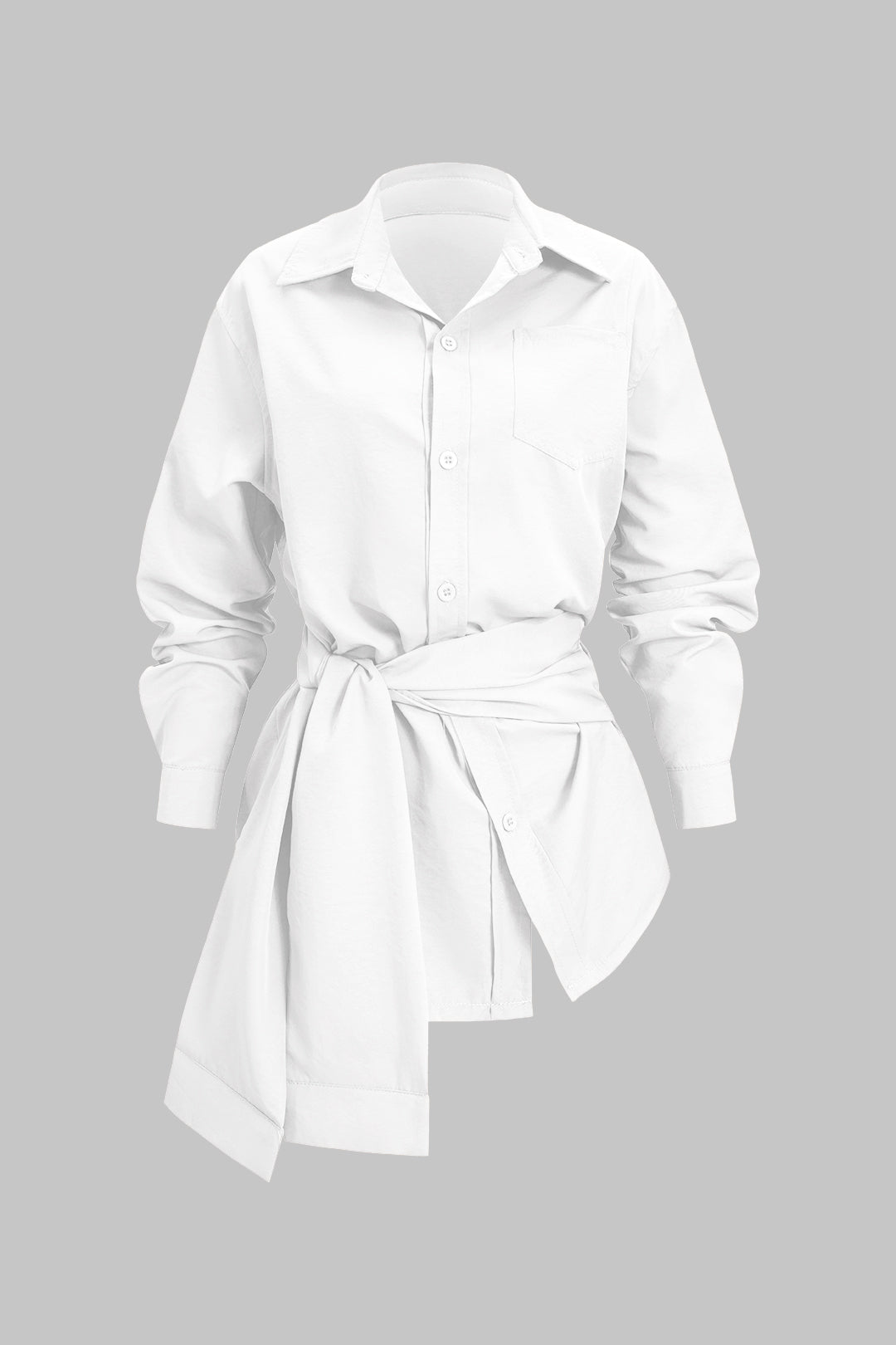 Tričko s Krátkým Rukávem a Knoflíky s Předním Mašlí