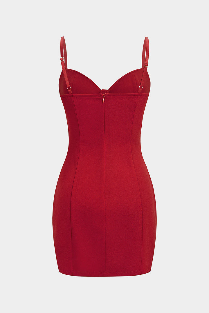 Mini šaty bez rukávů se zipem a topem bustier