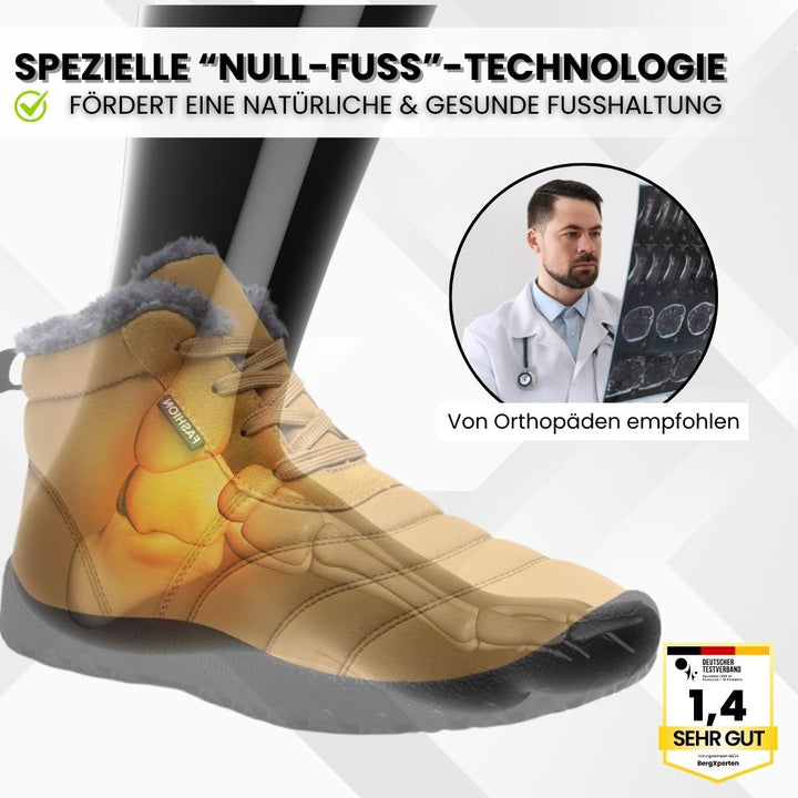OrthoWarm - barefoot obuv s polstrováním, voděodolná a zmírňující bolest