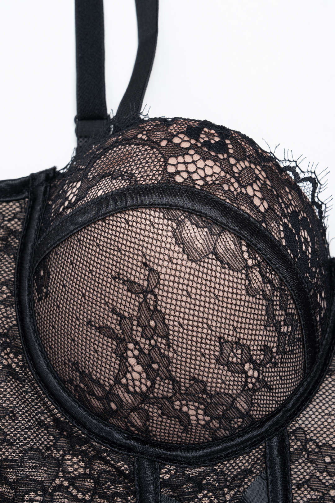 Elegantní top bez rukávů s krajkovým stylem bustier
