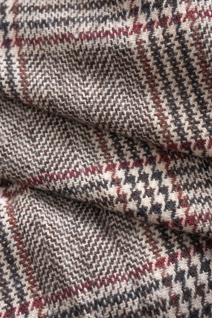 Kalhoty s Vysokým Pasem se Vzorem Houndstooth