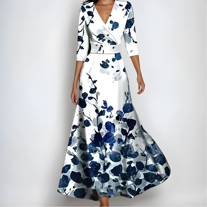 Alžběta | Elegantní zavinovací šaty s květinovým vzorem