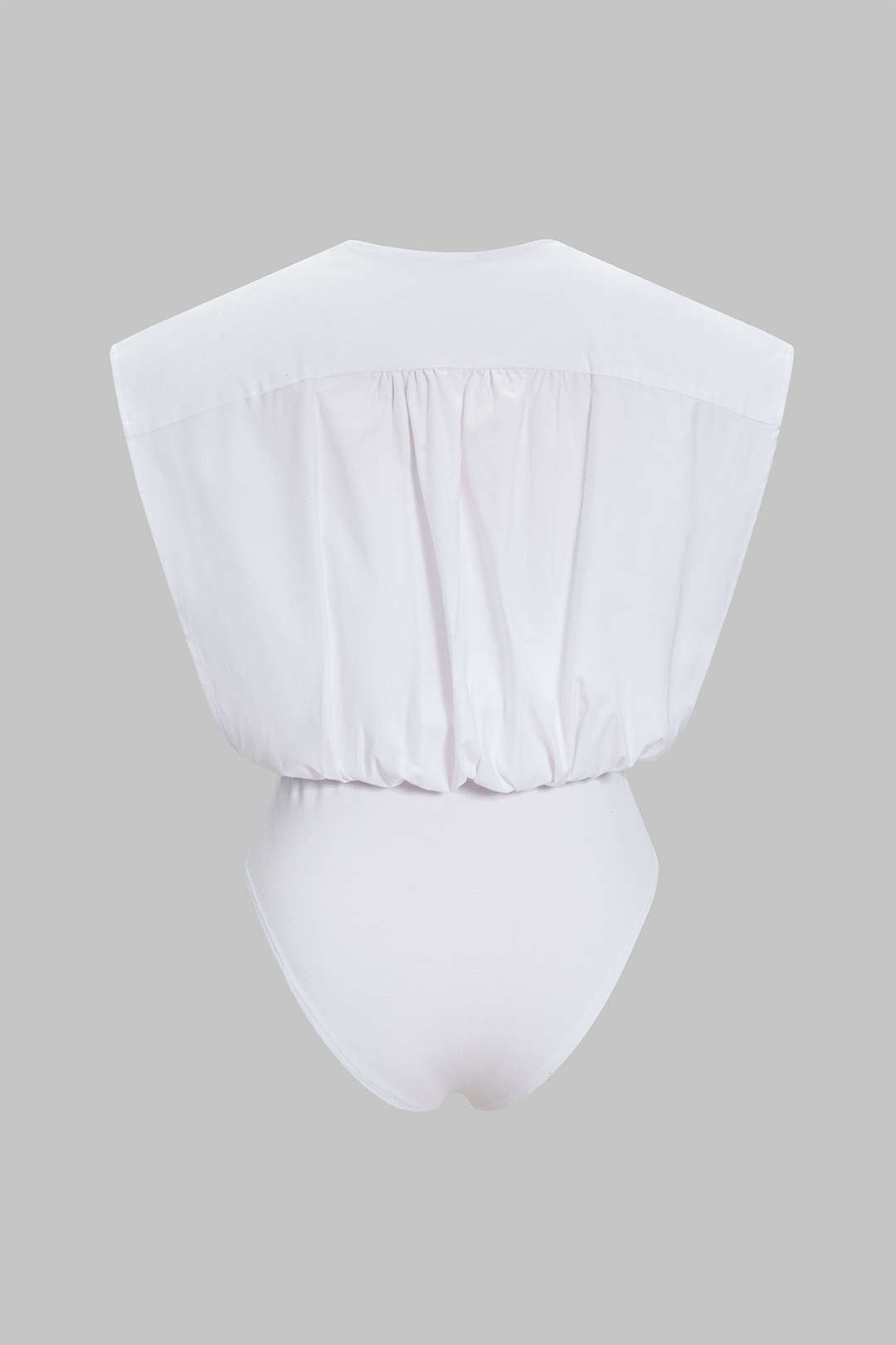 Bodysuit bez rukávů s nařaseným detailem
