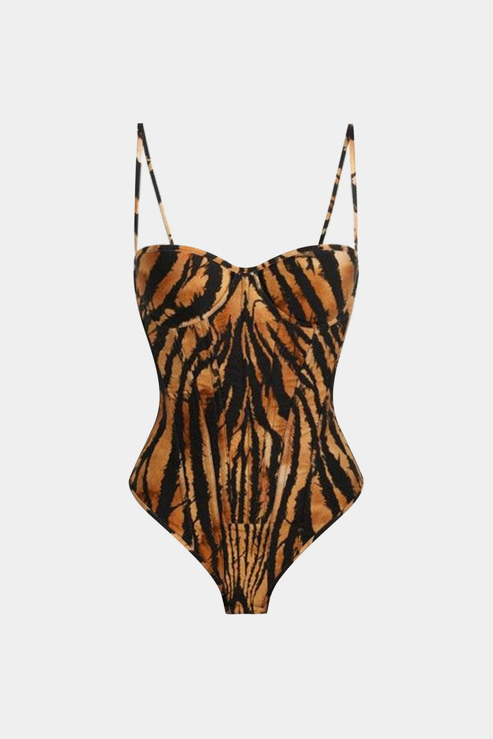 Body bez rukávů s leopardím vzorem
