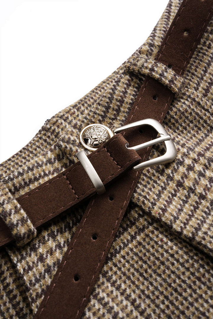 Vysoké šortky s designem houndstooth