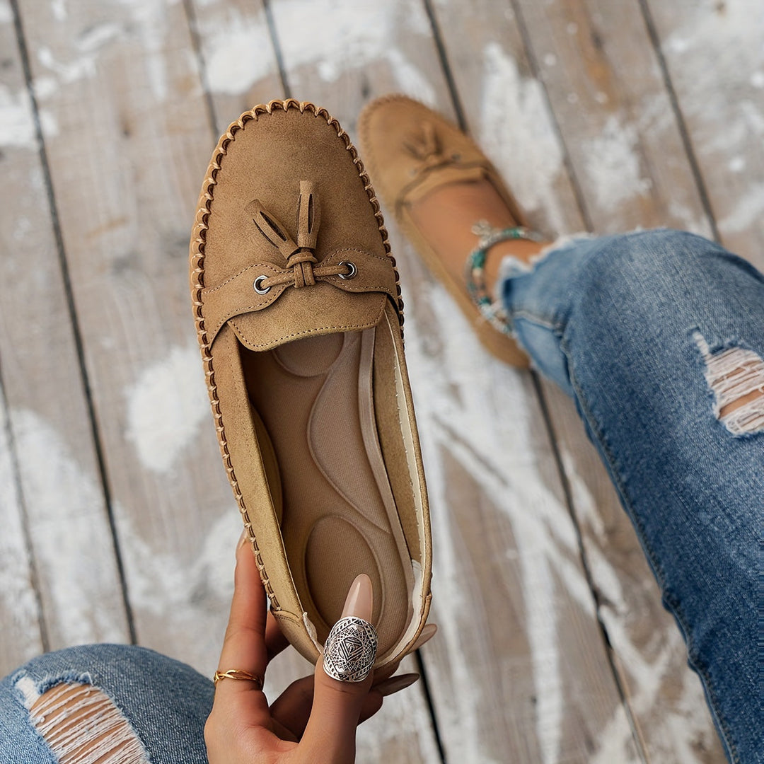 Nadine™ - Klasické loafers s detailem třásní