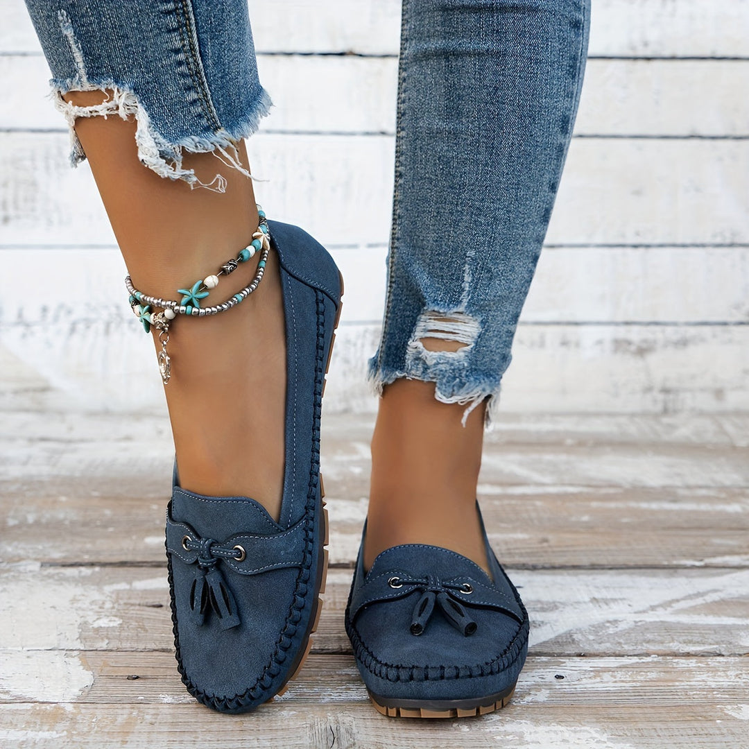 Nadine™ - Klasické loafers s detailem třásní