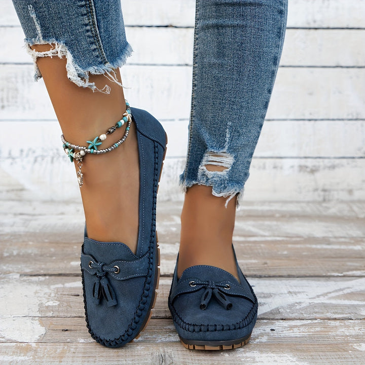 Nadine™ - Klasické loafers s detailem třásní