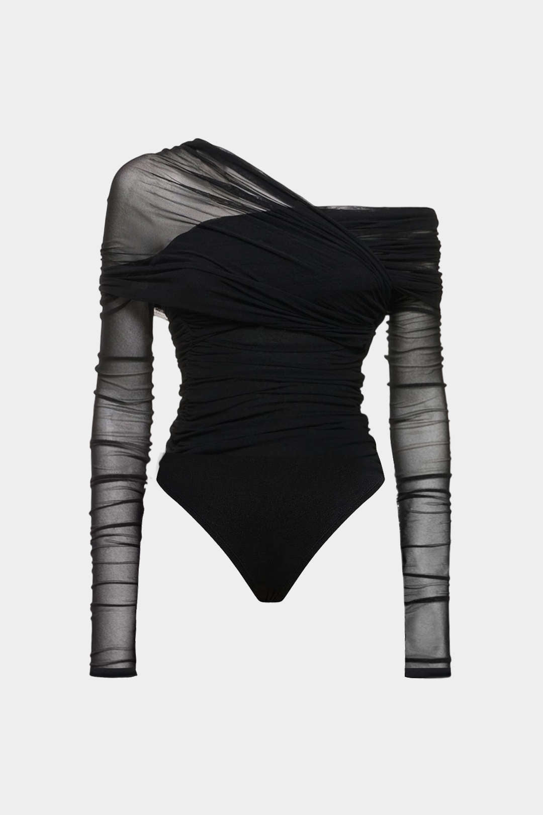 Asymetrický body s volány na jednom rameni