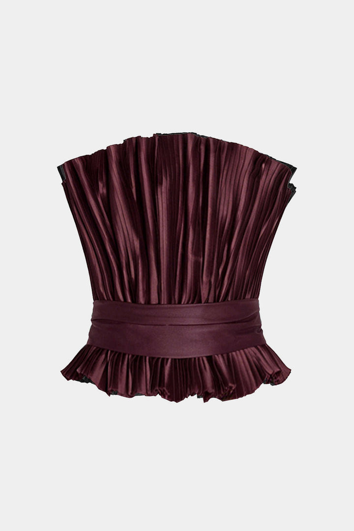 Elegantní Rukávový Tubus s Koženým Páskem v Patchworku