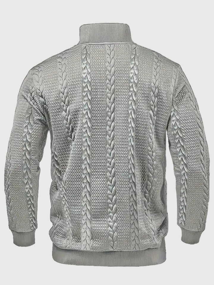 Dawson - Svetr s dlouhým rukávem Henley s pruhy