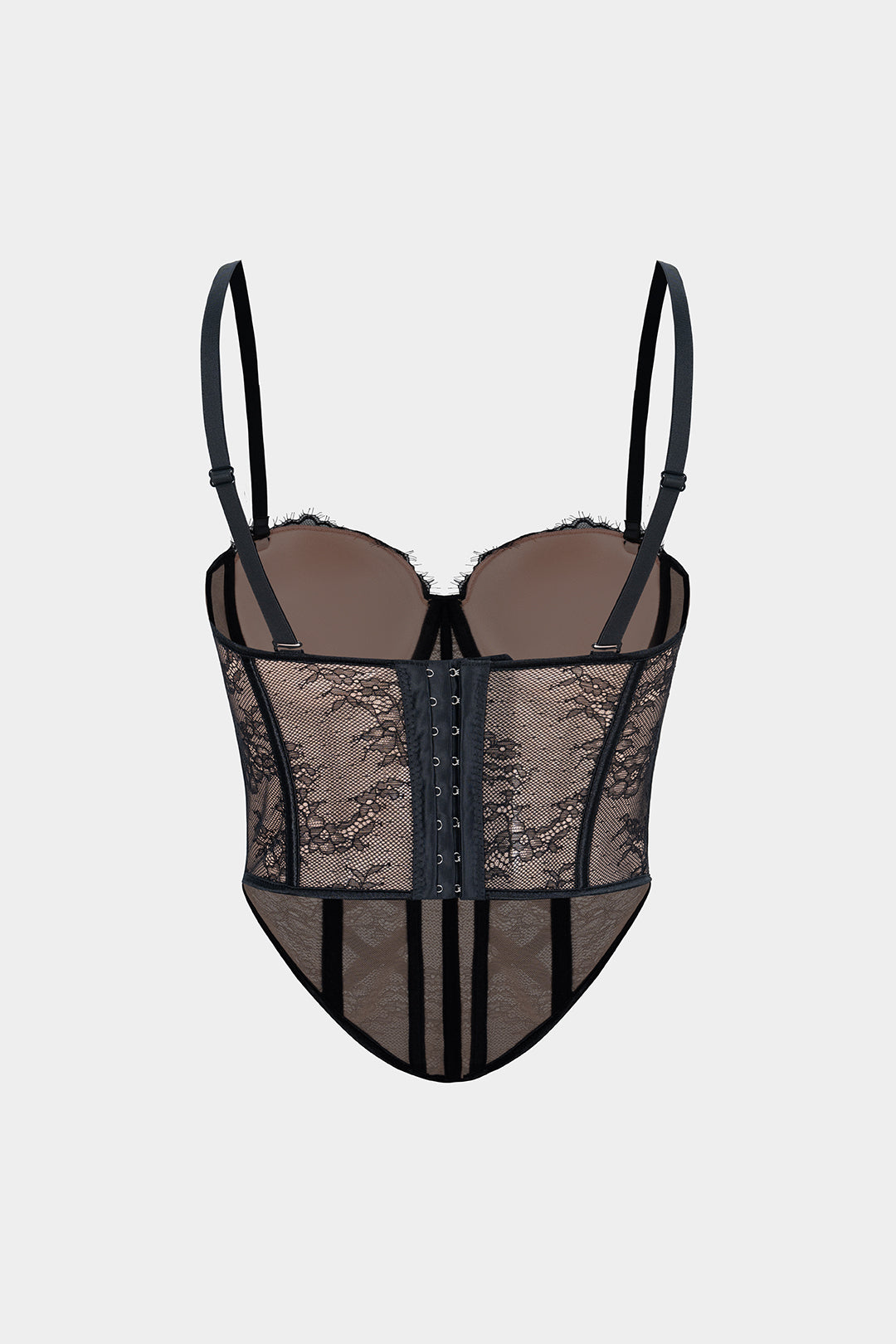 Elegantní top bez rukávů s krajkovým stylem bustier
