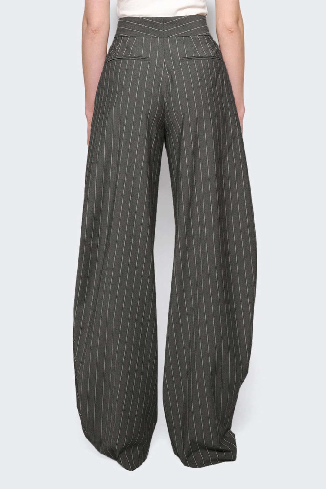 Zmačkané Pantalony s Pruhovaným Designem