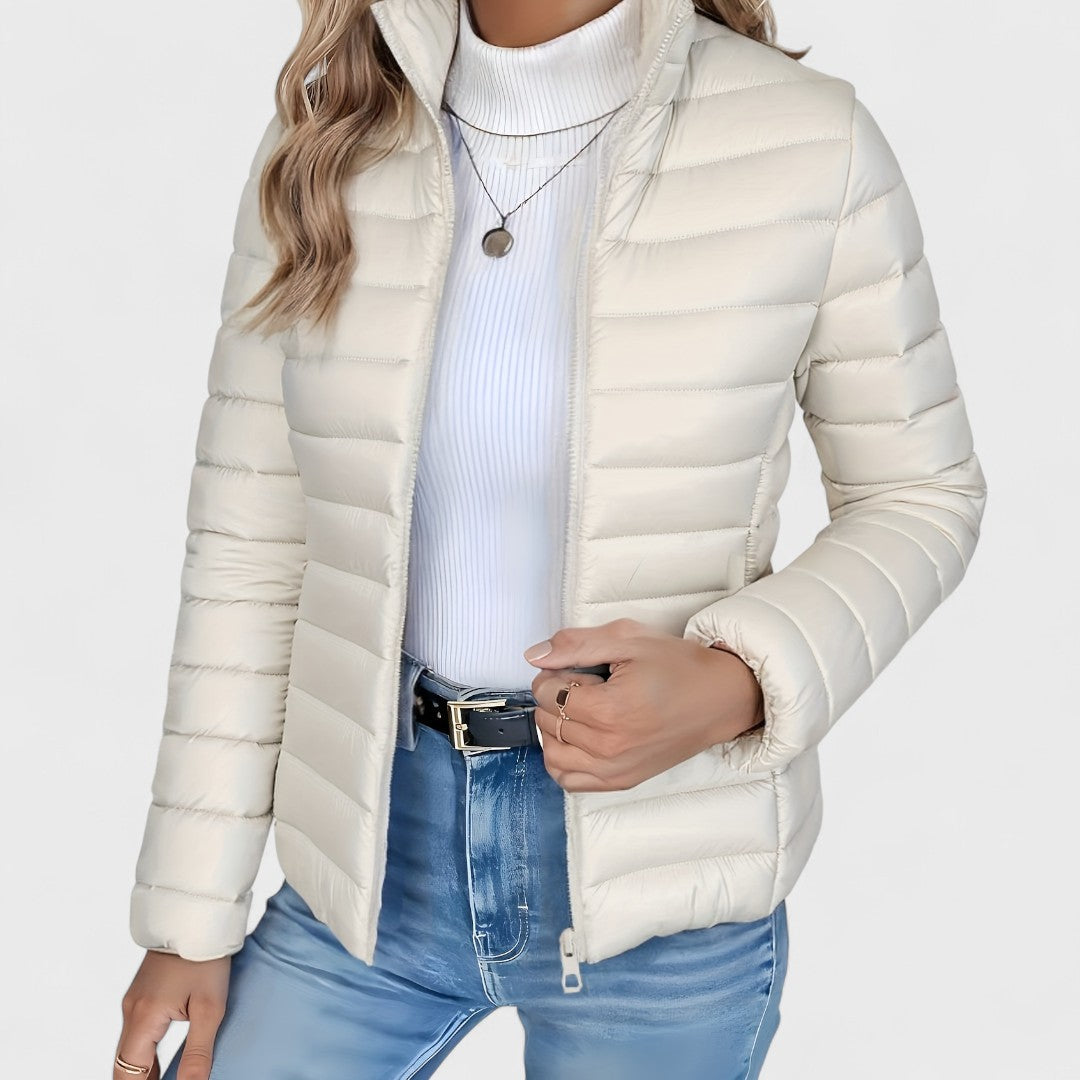 Philipa - Elegantní dlouhá bunda s vysokým límcem