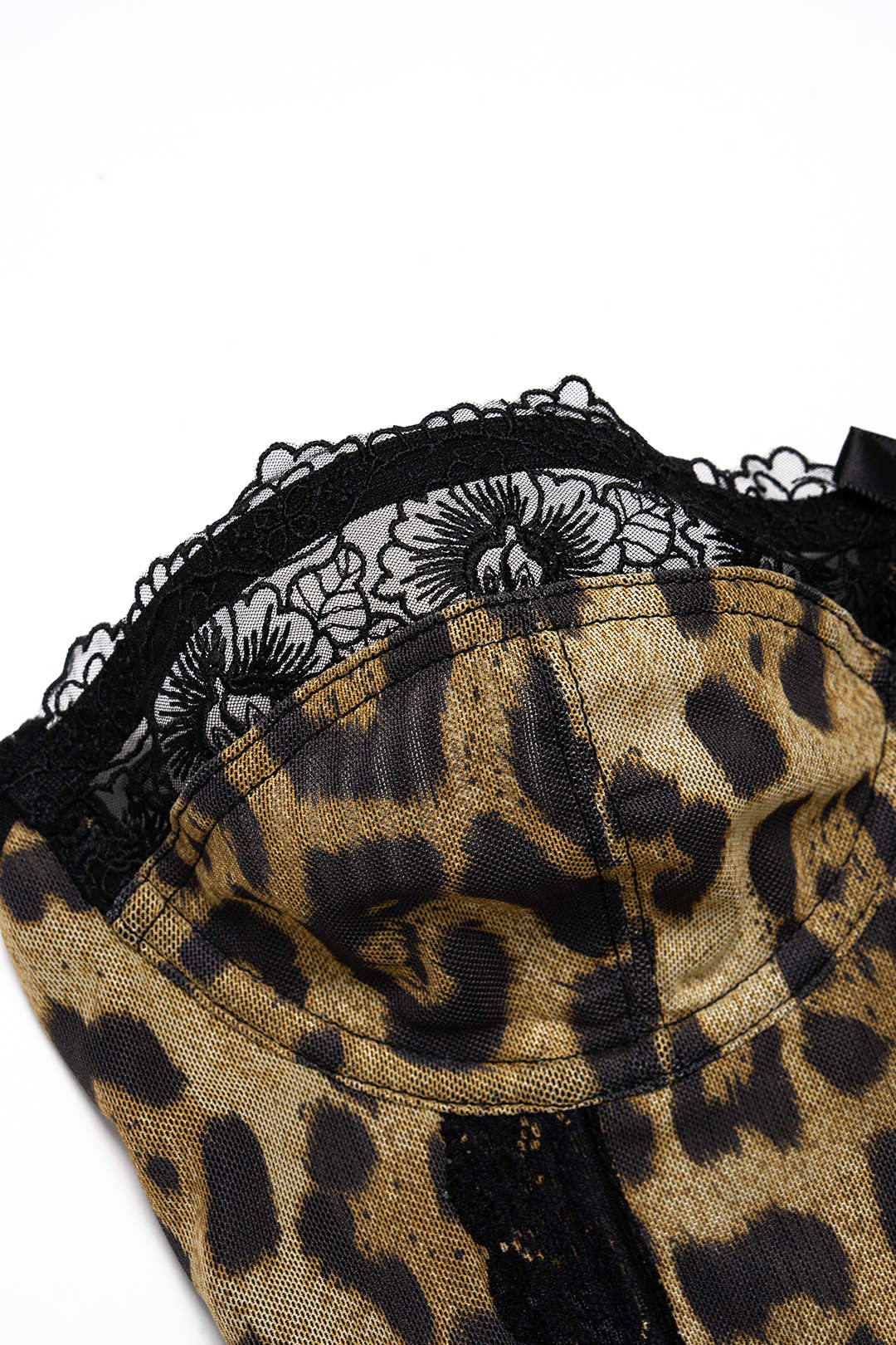 Krajkový korzet s leopardím potiskem - Elegantní top