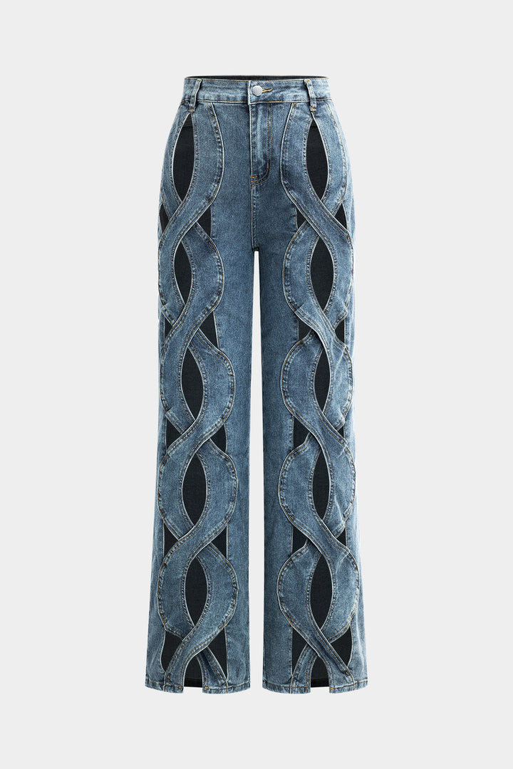 Džíny s rovnýcm střihem z denimu
