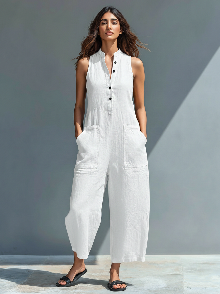Simona | Elegantní overal bez rukávů