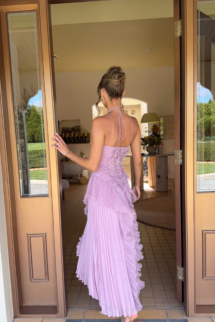 Tereza – Elegantní plisované šaty s asymetrickým střihem