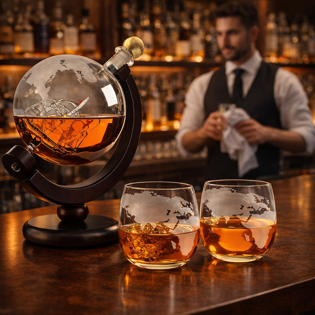 Whisky láhev - Edice Mapa světa