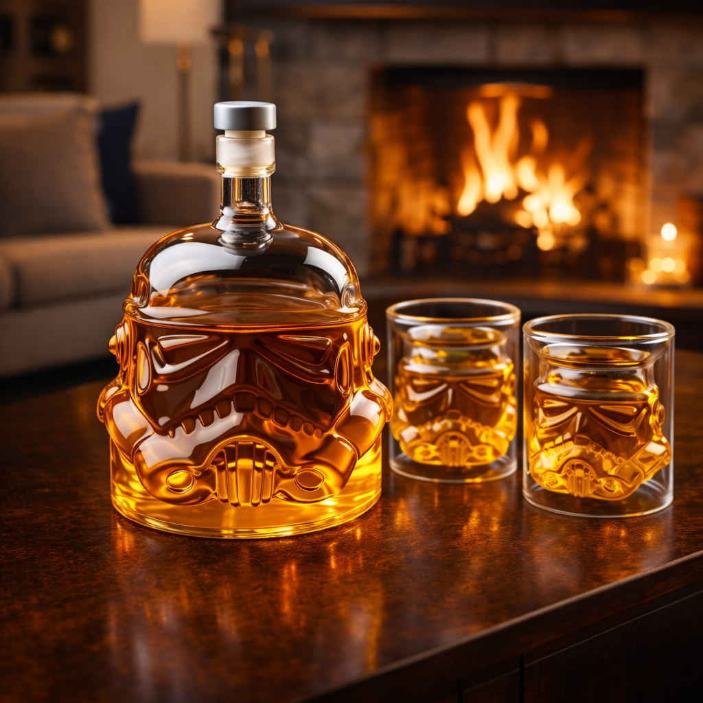 Whisky láhev - Sada láhve a sklenice