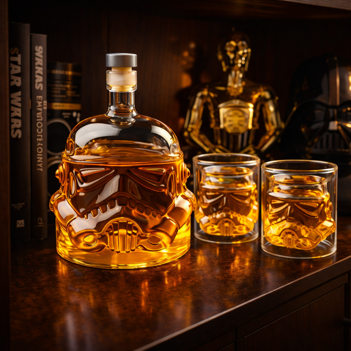 Whisky láhev - Sada láhve a sklenice
