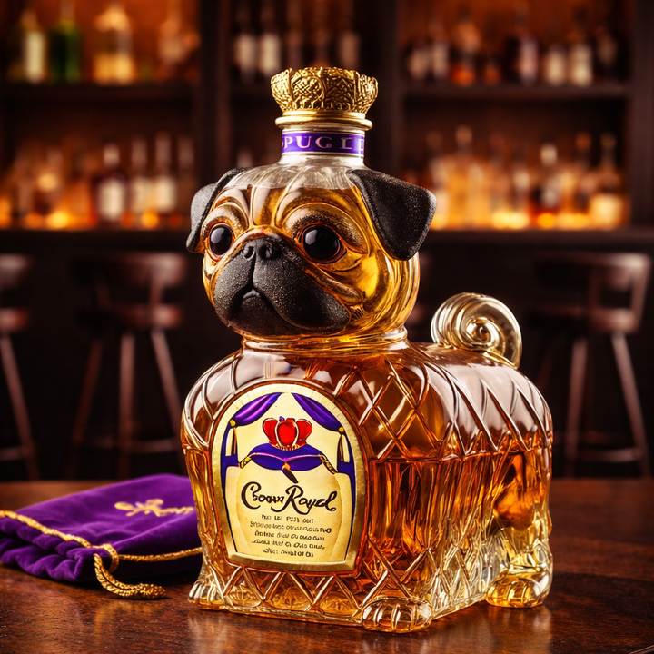 Whisky láhev - Edice Francouzský buldok