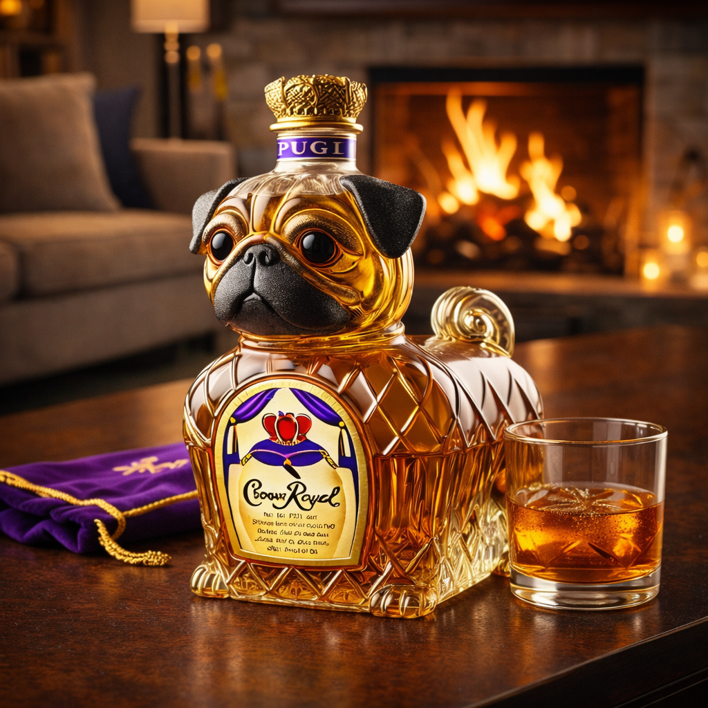 Whisky láhev - Edice Francouzský buldok