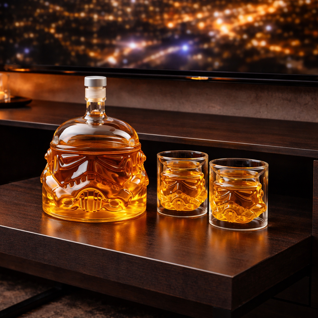 Whisky láhev - Sada láhve a sklenice