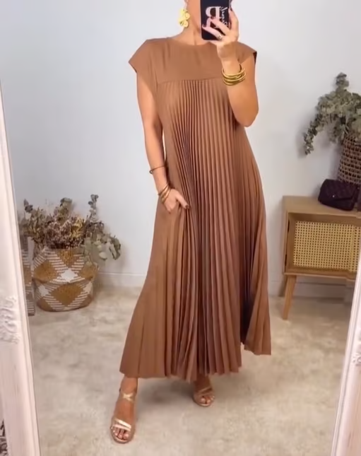 Tereza – Elegantní plisované šaty pro každodenní styl