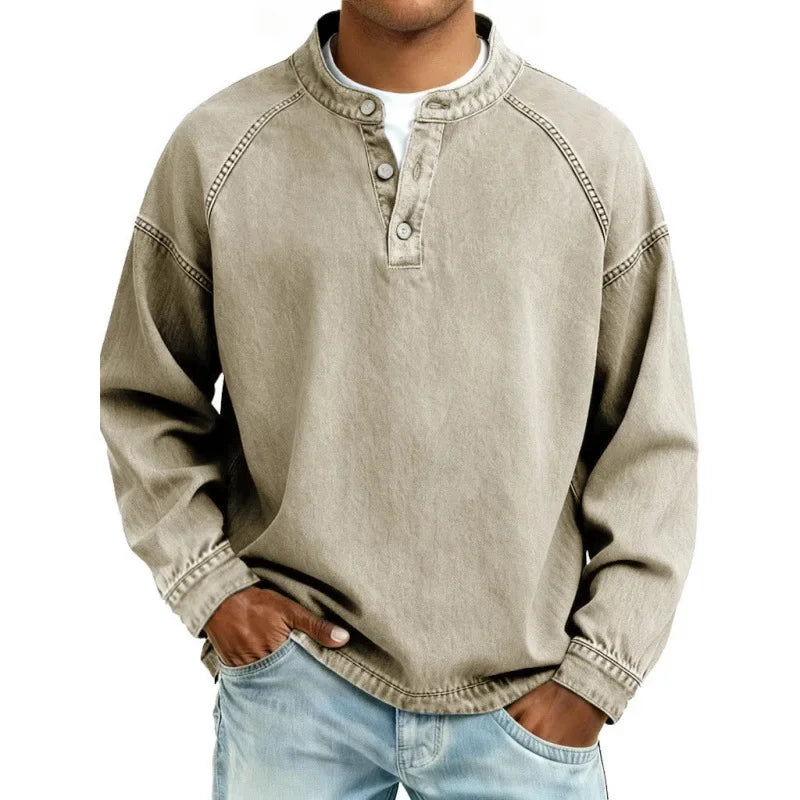 Lubomír | Vintage tričko Henley s knoflíčky