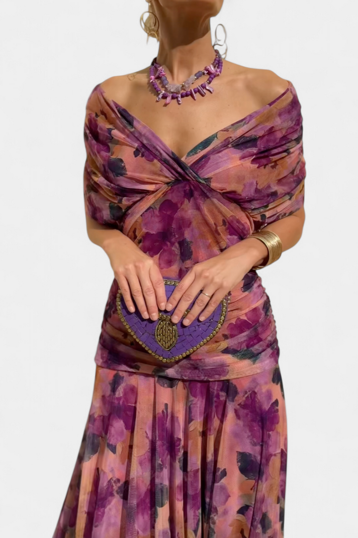 Eliška | Dámské dlouhé elegantní šaty s splývavou siluetou