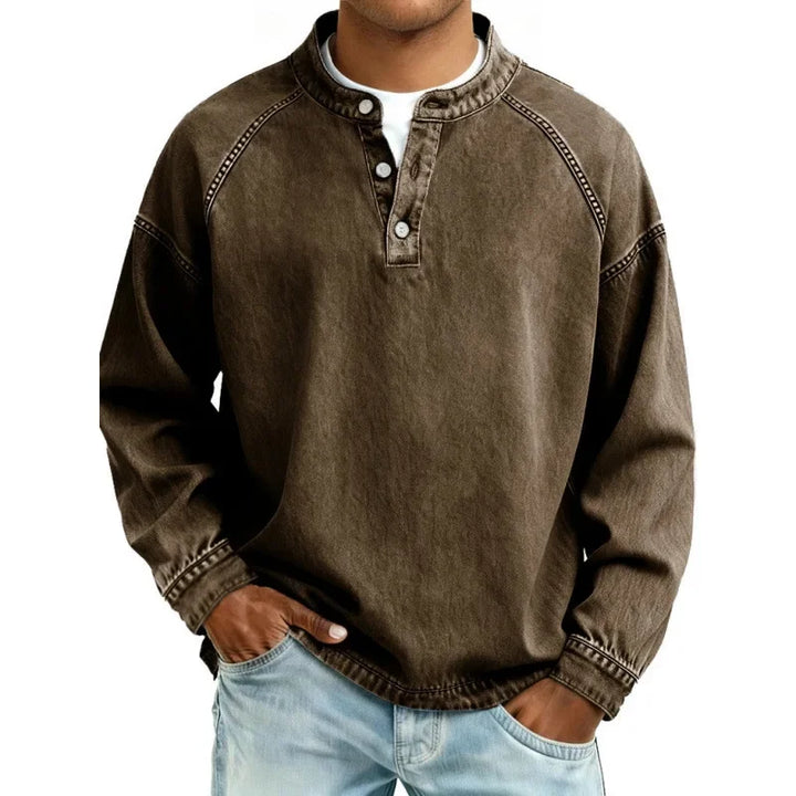 Lubomír | Vintage tričko Henley s knoflíčky