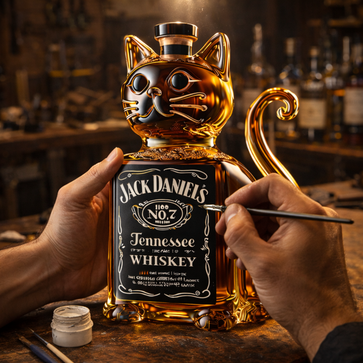 Whisky láhev - Edice Kočka