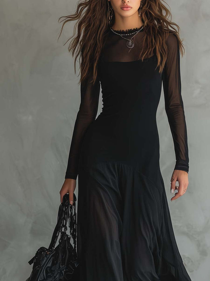 Kristýna | Elegantní maxi šaty z lehkého tylu