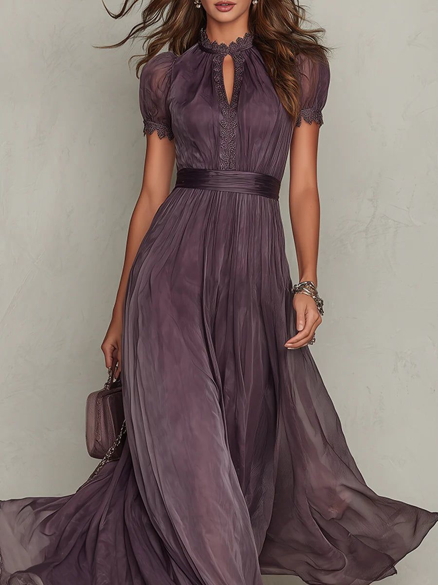 Karolína – Halter maxi šaty s květinovým vzorem a elegantním řasením