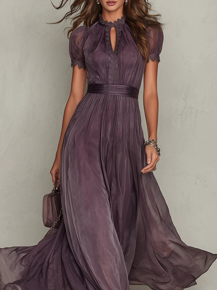 Ashley | Elegantní vintage maxi šaty z šifonu